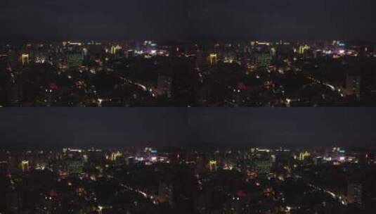 航拍武汉城市夜景高清在线视频素材下载