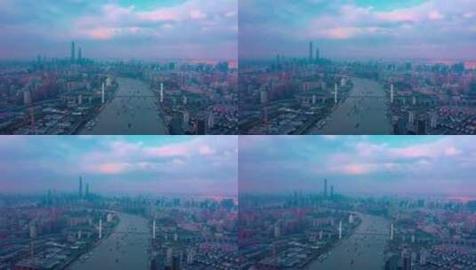 贯穿上海的黄浦江高清在线视频素材下载