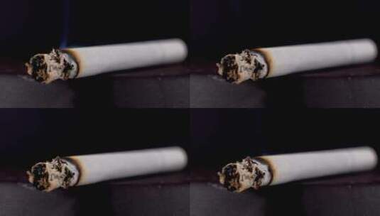 香烟缓慢燃烧高清在线视频素材下载