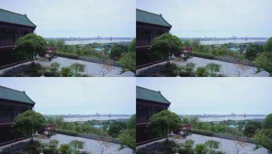武汉汉阳区龟山风景区风景高清在线视频素材下载