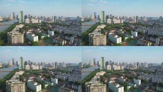 宁波市三江口两岸城市环境高清在线视频素材下载