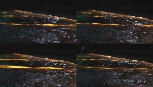 夜幕下波光粼粼的水面高清在线视频素材下载