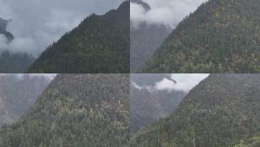 雨崩村航拍高清在线视频素材下载