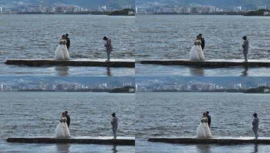 大理洱海婚纱摄影高清在线视频素材下载