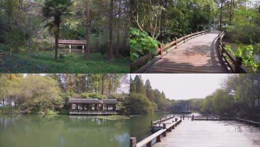杭州西湖红栎山庄古园林4K实拍视频高清在线视频素材下载