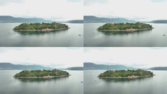 抚仙湖孤山岛高清在线视频素材下载