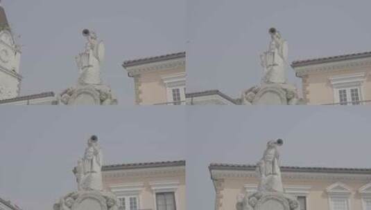 国色天香丨欧美 法式 意大利 建筑 雕像广场高清在线视频素材下载