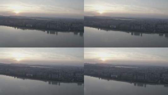 杭州钱塘江西湖城市全景高清在线视频素材下载