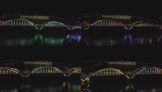 航拍湖南少数民族特色建筑风雨桥高清在线视频素材下载