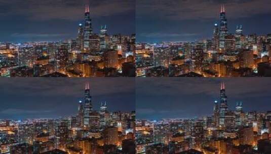 城市夜晚景观高清在线视频素材下载