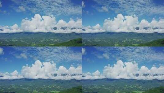 蓝天白云下的绿野高清在线视频素材下载