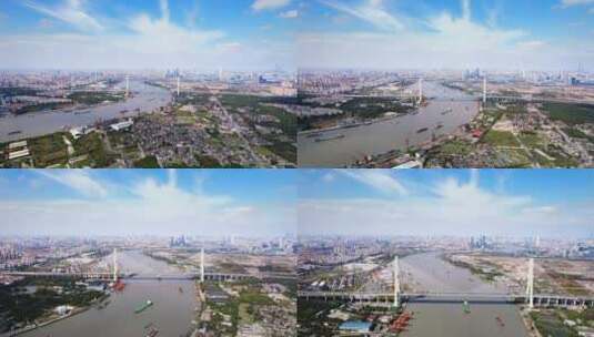 上海市徐浦大桥城市环境高清在线视频素材下载
