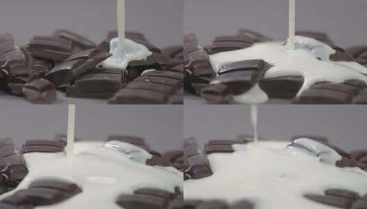 巧克力加奶高清在线视频素材下载