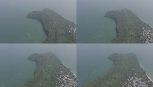 海上岛屿森林灰片高清在线视频素材下载