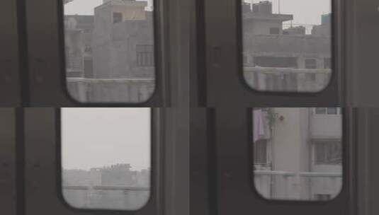 地铁窗外的景观高清在线视频素材下载