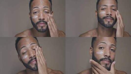 男人用美容产品护肤高清在线视频素材下载