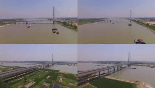 五河高速淮河大桥高清在线视频素材下载