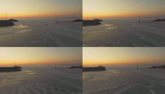 海峡无人机视图高清在线视频素材下载