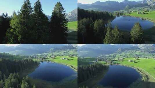 瑞士圣加仑托根堡Unterwasser Schwendisee高清在线视频素材下载