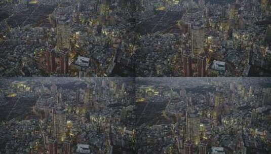 日本东京夜景航拍高清在线视频素材下载