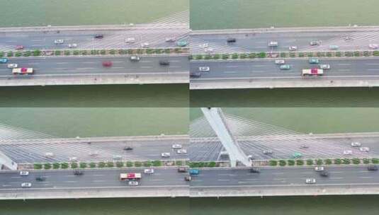 广州海印大桥航拍高清在线视频素材下载