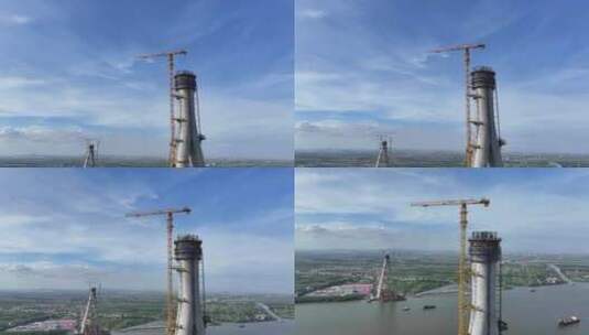 中国广东省中山市中山东环高速香山大桥高清在线视频素材下载