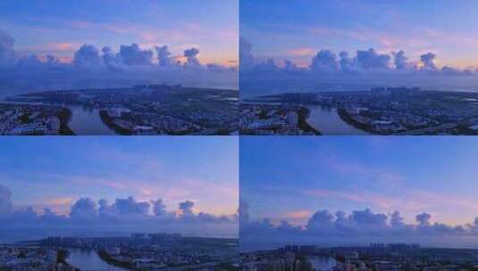 夏天 晚霞 云层 黄昏 日落 天空 海南 空镜高清在线视频素材下载