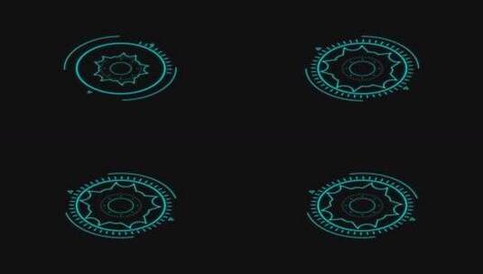 科技HUD 科技小元素 赛博朋克 虚拟数字高清在线视频素材下载