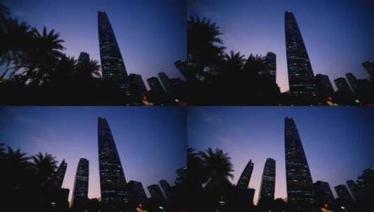 广州珠江新城花城广场夜景高清在线视频素材下载