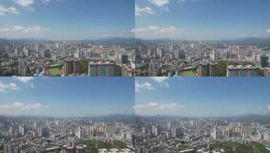 贵州凯里城市大景蓝天白云航拍高清在线视频素材下载
