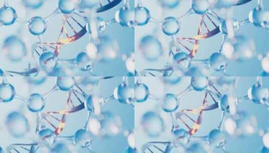 变异的DNA和分子结构动画高清在线视频素材下载