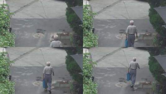 老人走路高清在线视频素材下载