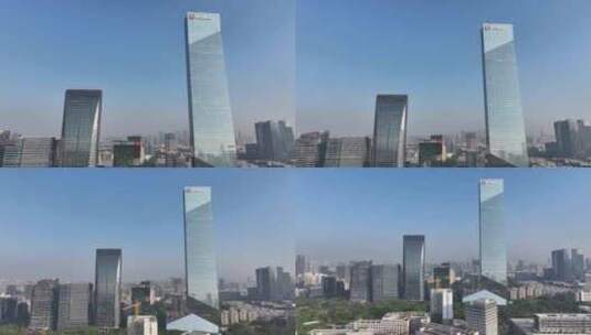 深圳深南大道汉京大厦航拍高清在线视频素材下载