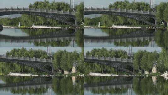 湖面 桥 倒影 高清在线视频素材下载