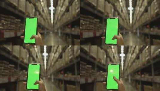 人手拿着手机的特写绿幕镜头高清在线视频素材下载