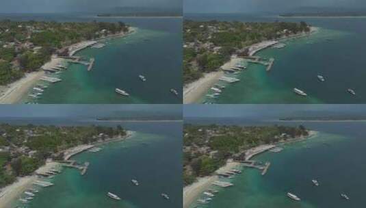 HDR印尼吉利群岛航拍自然风光高清在线视频素材下载