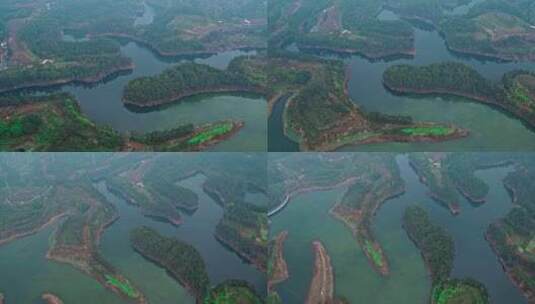 4k高清实拍水库湖泊森林大自然高清在线视频素材下载