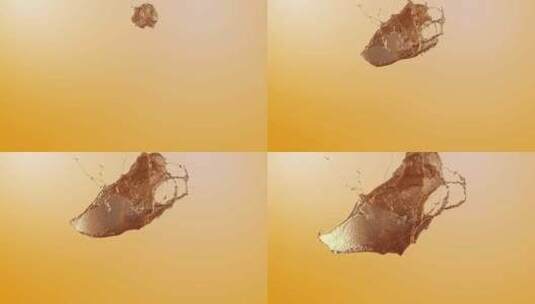 流淌蜂蜜飞溅V2的碰撞高清在线视频素材下载