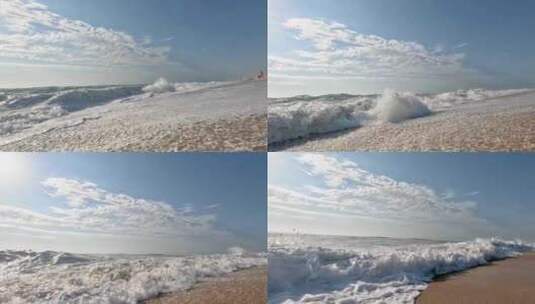 大海沙滩海浪高清在线视频素材下载
