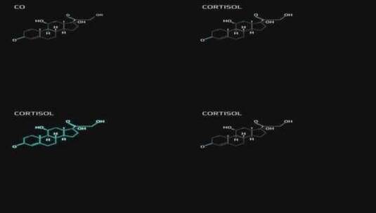 激素化学结构配方包-30fps，Alph高清在线视频素材下载