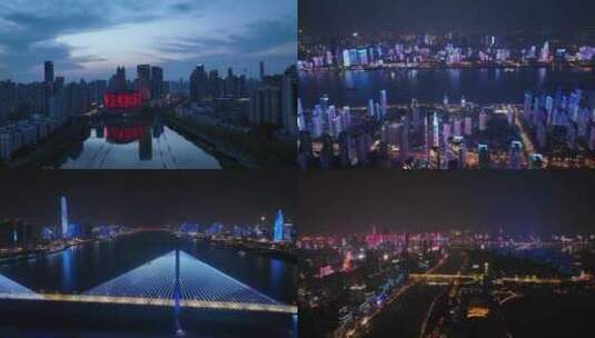 武汉5k灯光秀合集高清在线视频素材下载