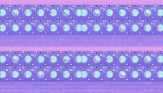洗衣在公共Lo Fi动画高清在线视频素材下载