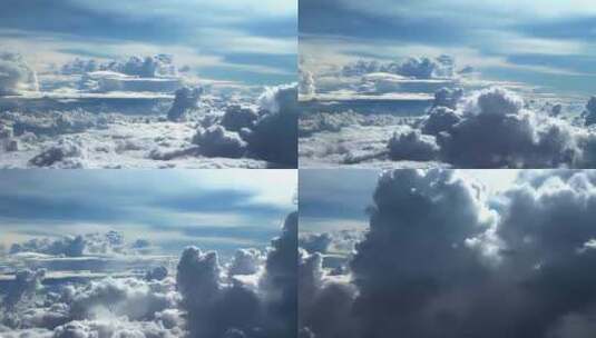 飞机上实拍高层云雾4k高清在线视频素材下载