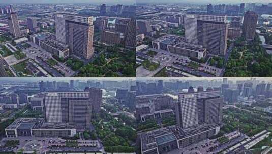 杭州邵逸夫医院下沙院区航拍高清在线视频素材下载