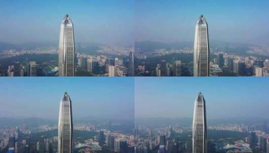 深圳平安金融大厦航拍4k高清在线视频素材下载