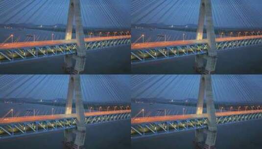 铜陵 公铁 长江大桥 大桥 基建 索拉桥高清在线视频素材下载
