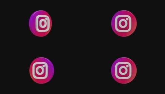 3D Instagram图标高清在线视频素材下载