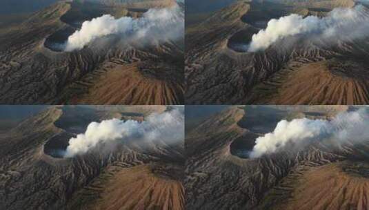 印度尼西亚布罗莫火山上的烟雾高清在线视频素材下载