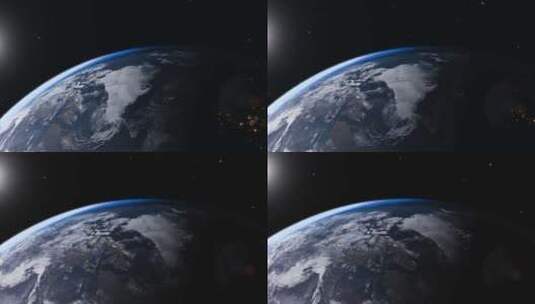 从太空看地球动画高清在线视频素材下载