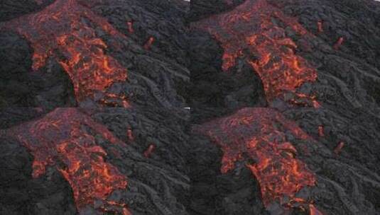 熔岩、火山、玄武岩、无人机高清在线视频素材下载